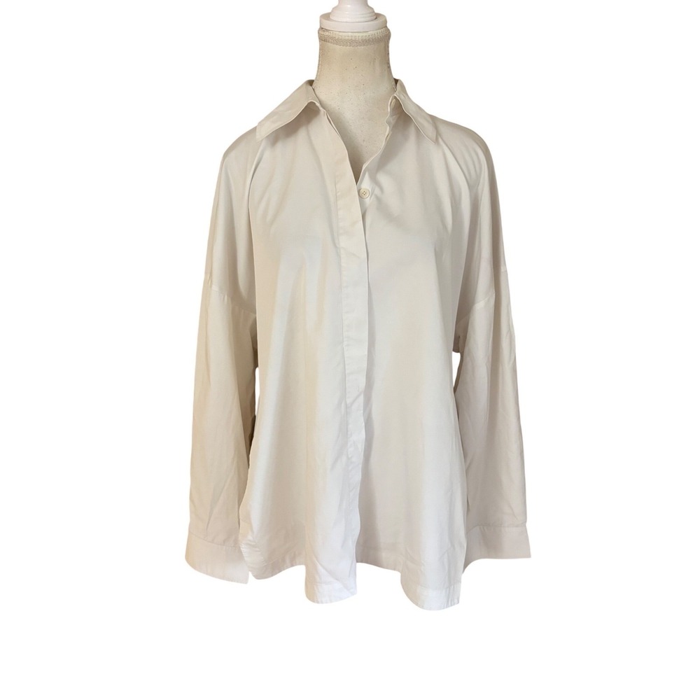 TIBI Oversized Button Down‎ Shirt Mixed Color Size Small